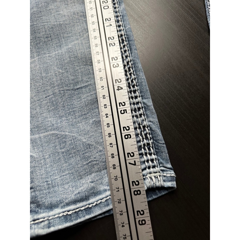 Rock Revival Ankle Skinny Jeans Womens 30 / 32 Blue Kyla Midrise Thick Stitching - Picture 7 of 8